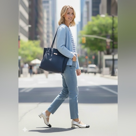 Marc Fisher LTD Marla Metallic Gold Mary Jane Block Heel Shoes Size 9.5M NWB - Picture 3 of 11